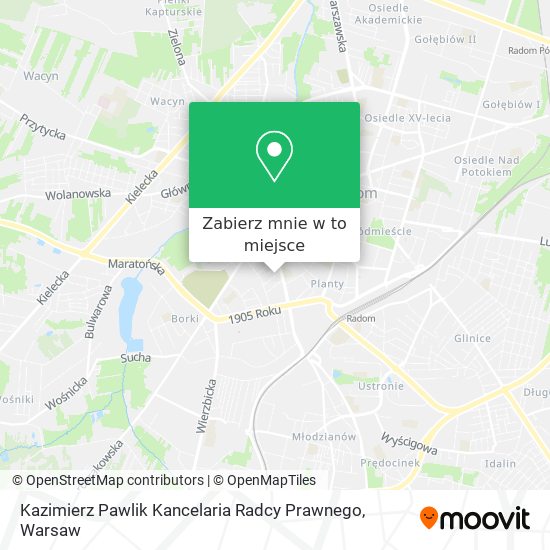 Mapa Kazimierz Pawlik Kancelaria Radcy Prawnego