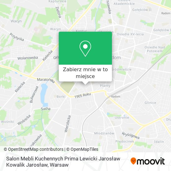 Mapa Salon Mebli Kuchennych Prima Lewicki Jarosław Kowalik Jarosław