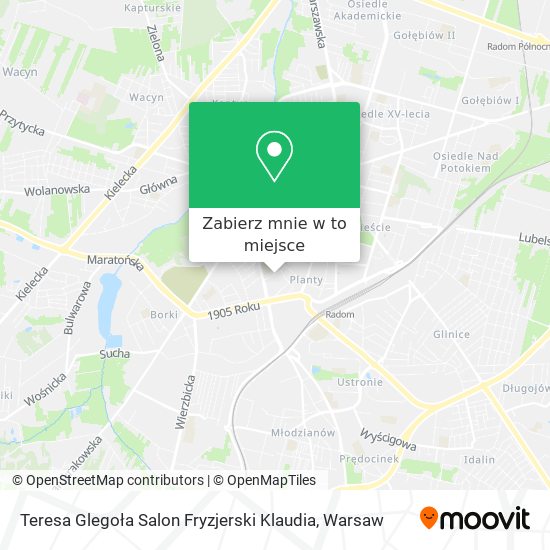 Mapa Teresa Glegoła Salon Fryzjerski Klaudia