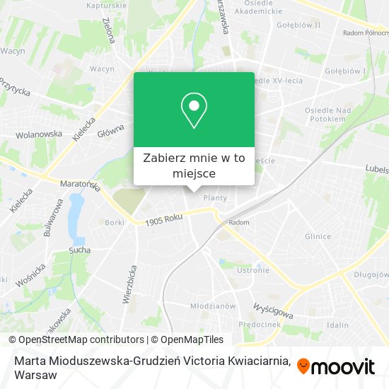 Mapa Marta Mioduszewska-Grudzień Victoria Kwiaciarnia