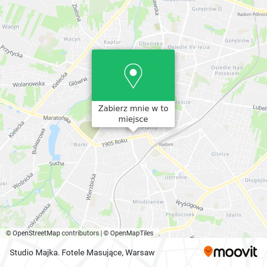 Mapa Studio Majka. Fotele Masujące