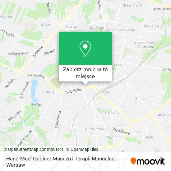 Mapa Hand-Med' Gabinet Masażu i Terapii Manualnej