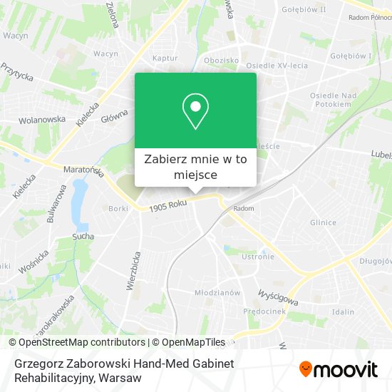 Mapa Grzegorz Zaborowski Hand-Med Gabinet Rehabilitacyjny