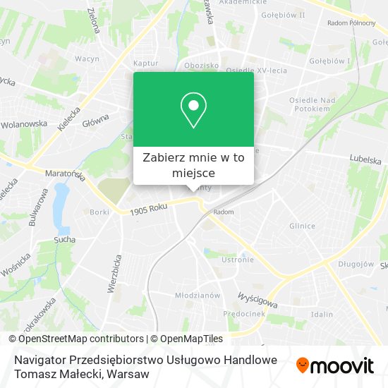 Mapa Navigator Przedsiębiorstwo Usługowo Handlowe Tomasz Małecki