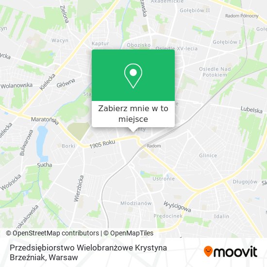 Mapa Przedsiębiorstwo Wielobranżowe Krystyna Brzeźniak