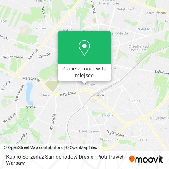 Mapa Kupno Sprzedaż Samochodów Dresler Piotr Paweł