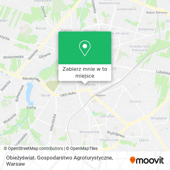 Mapa Obieżyświat. Gospodarstwo Agroturystyczne