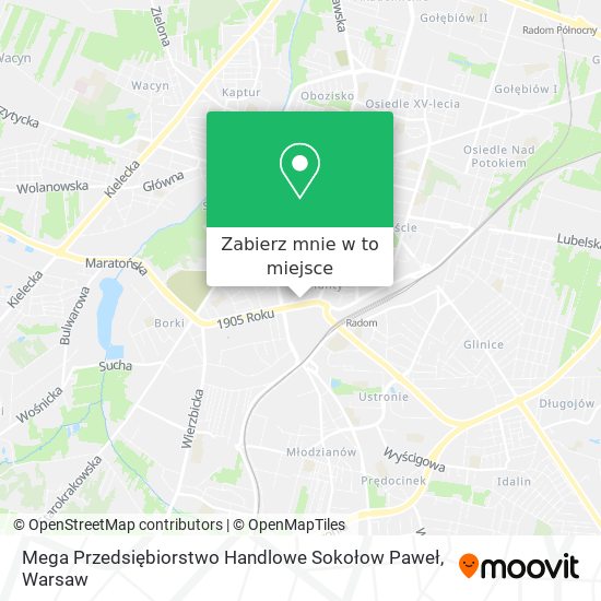 Mapa Mega Przedsiębiorstwo Handlowe Sokołow Paweł