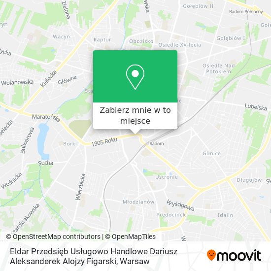 Mapa Eldar Przedsięb Usługowo Handlowe Dariusz Aleksanderek Alojzy Figarski