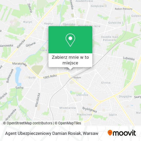 Mapa Agent Ubezpieczeniowy Damian Rosiak