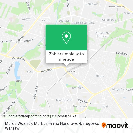 Mapa Marek Woźniak Markus Firma Handlowo-Usługowa