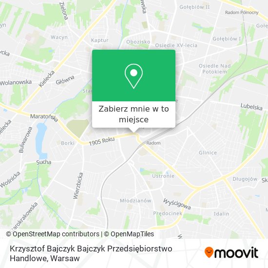 Mapa Krzysztof Bajczyk Bajczyk Przedsiębiorstwo Handlowe