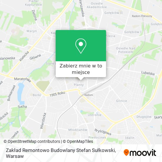 Mapa Zakład Remontowo Budowlany Stefan Sułkowski