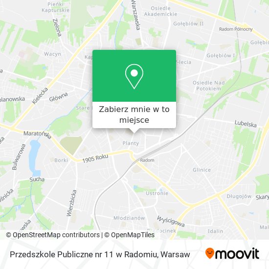 Mapa Przedszkole Publiczne nr 11 w Radomiu