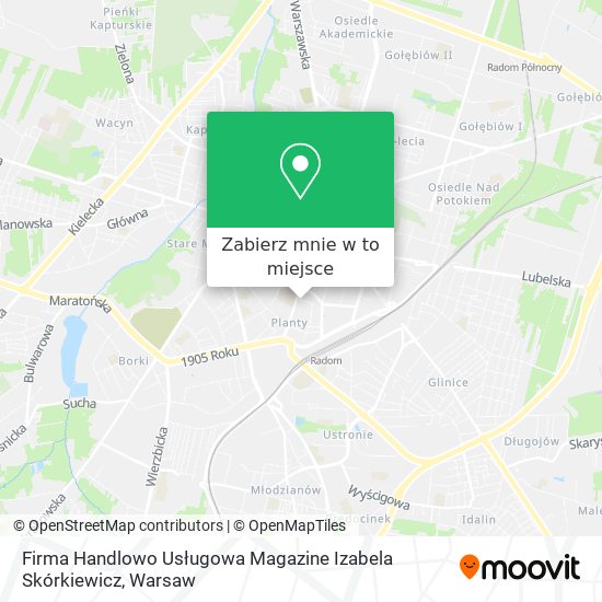 Mapa Firma Handlowo Usługowa Magazine Izabela Skórkiewicz