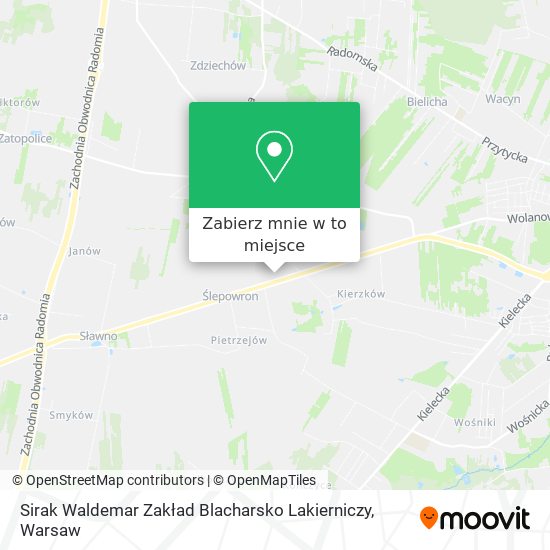 Mapa Sirak Waldemar Zakład Blacharsko Lakierniczy