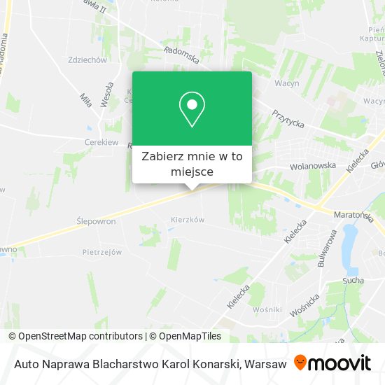 Mapa Auto Naprawa Blacharstwo Karol Konarski