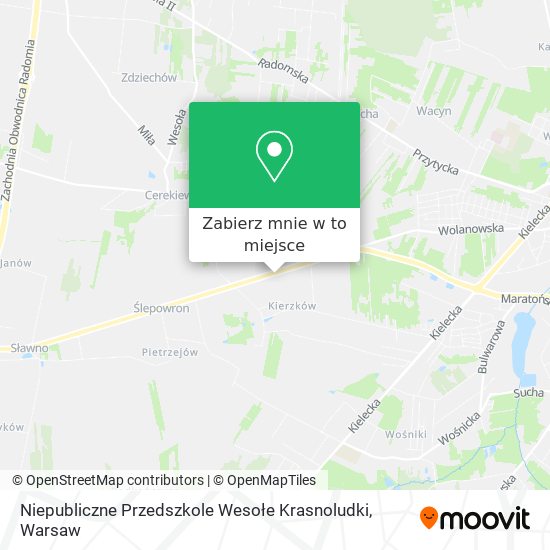 Mapa Niepubliczne Przedszkole Wesołe Krasnoludki