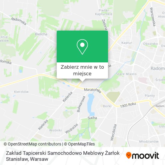 Mapa Zakład Tapicerski Samochodowo Meblowy Żarłok Stanisław