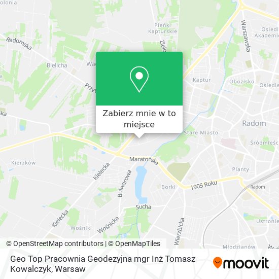 Mapa Geo Top Pracownia Geodezyjna mgr Inż Tomasz Kowalczyk