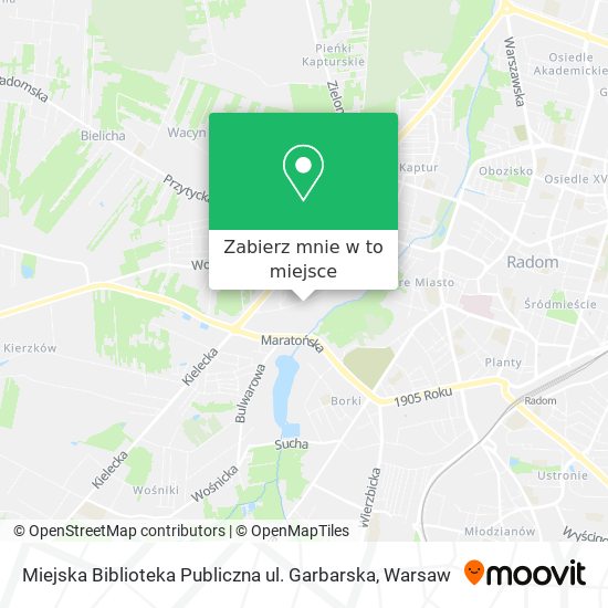 Mapa Miejska Biblioteka Publiczna ul. Garbarska