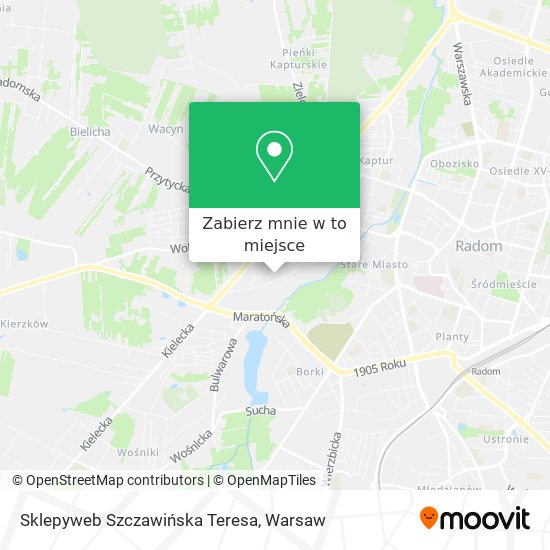 Mapa Sklepyweb Szczawińska Teresa