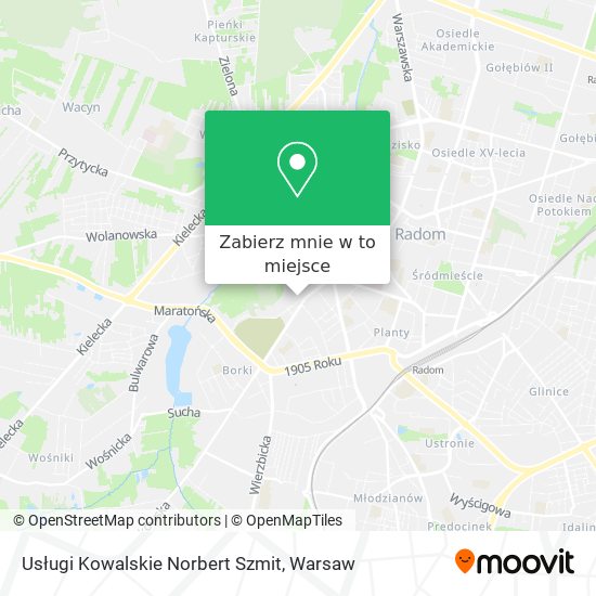 Mapa Usługi Kowalskie Norbert Szmit