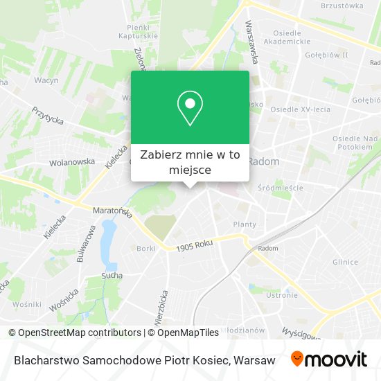 Mapa Blacharstwo Samochodowe Piotr Kosiec