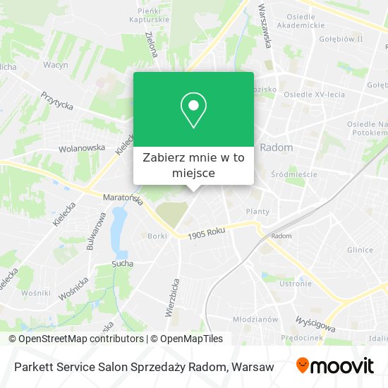 Mapa Parkett Service Salon Sprzedaży Radom