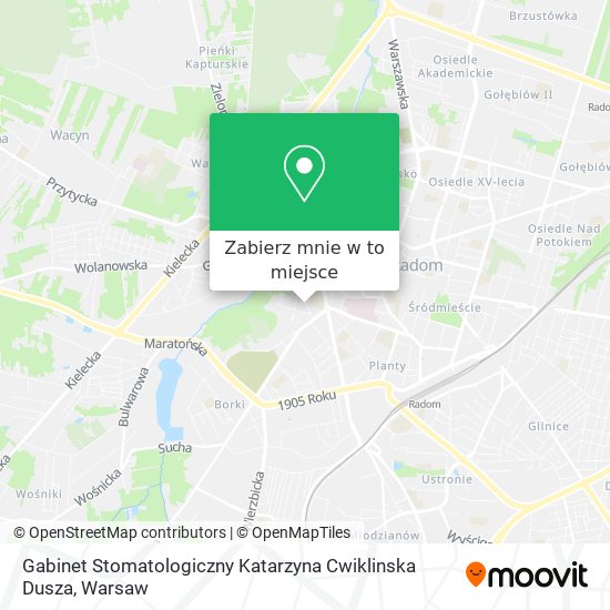 Mapa Gabinet Stomatologiczny Katarzyna Cwiklinska Dusza