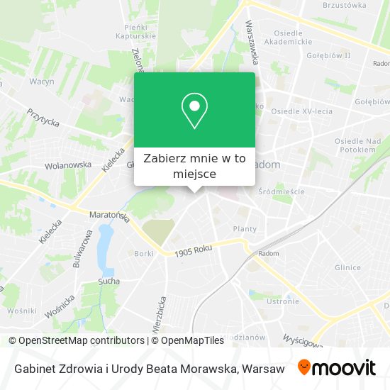 Mapa Gabinet Zdrowia i Urody Beata Morawska