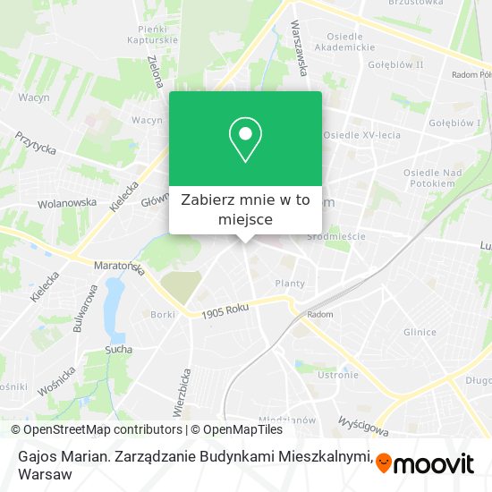 Mapa Gajos Marian. Zarządzanie Budynkami Mieszkalnymi