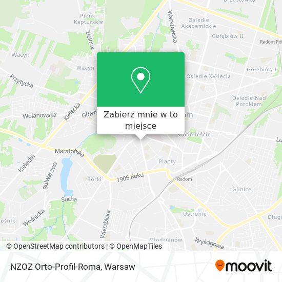 Mapa NZOZ Orto-Profil-Roma