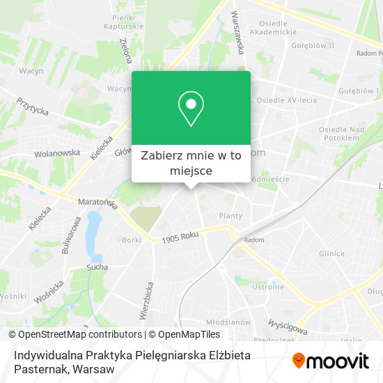 Mapa Indywidualna Praktyka Pielęgniarska Elżbieta Pasternak