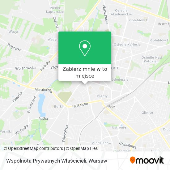 Mapa Wspólnota Prywatnych Właścicieli