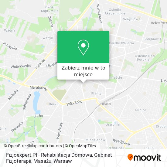 Mapa Fizjoexpert.Pl - Rehabilitacja Domowa, Gabinet Fizjoterapii, Masażu