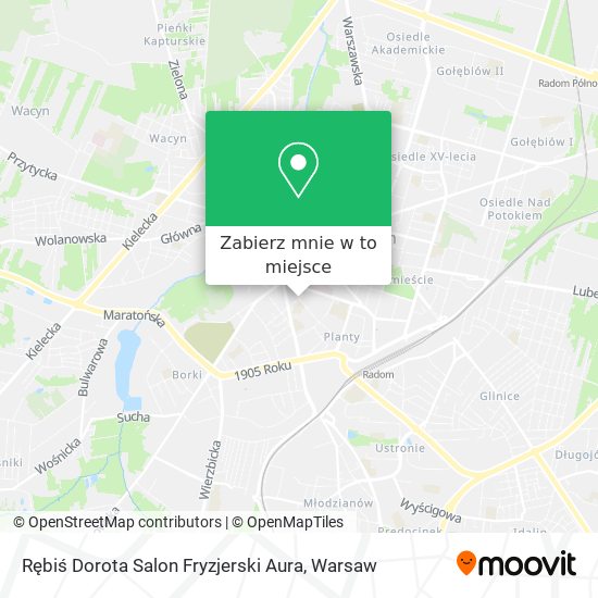 Mapa Rębiś Dorota Salon Fryzjerski Aura