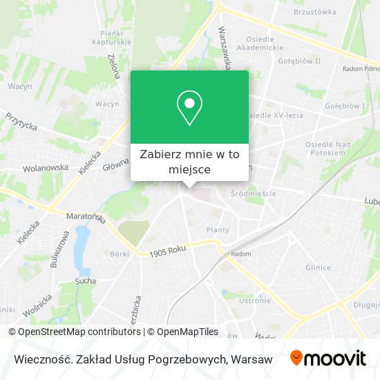 Mapa Wieczność. Zakład Usług Pogrzebowych