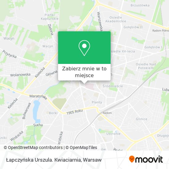 Mapa Łapczyńska Urszula. Kwiaciarnia