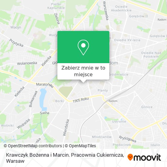 Mapa Krawczyk Bożenna i Marcin. Pracownia Cukiernicza