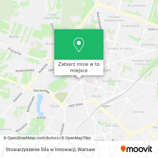 Mapa Stowarzyszenie Siła w Innowacji