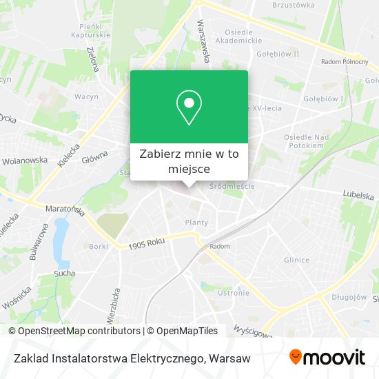 Mapa Zaklad Instalatorstwa Elektrycznego