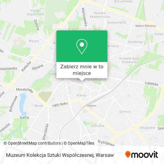 Mapa Muzeum Kolekcja Sztuki Współczesnej