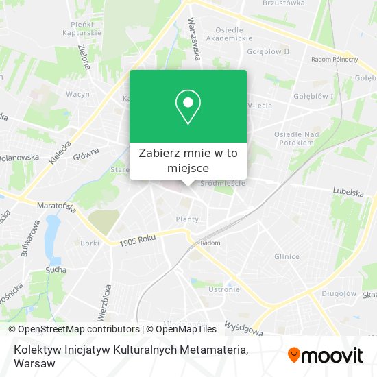 Mapa Kolektyw Inicjatyw Kulturalnych Metamateria