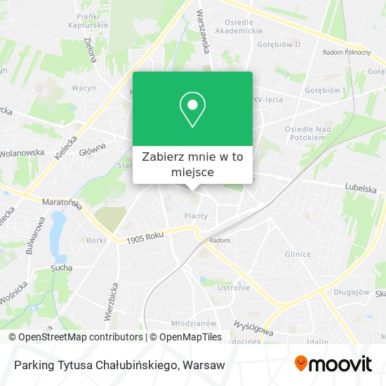 Mapa Parking Tytusa Chałubińskiego