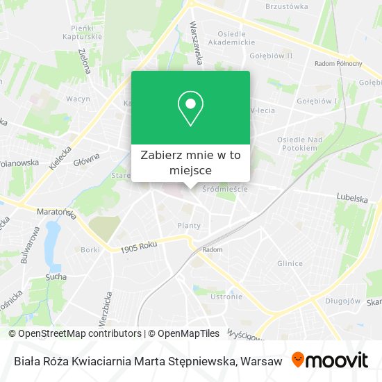 Mapa Biała Róża Kwiaciarnia Marta Stępniewska