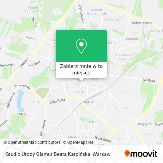 Mapa Studio Urody Glamur Beata Karpińska