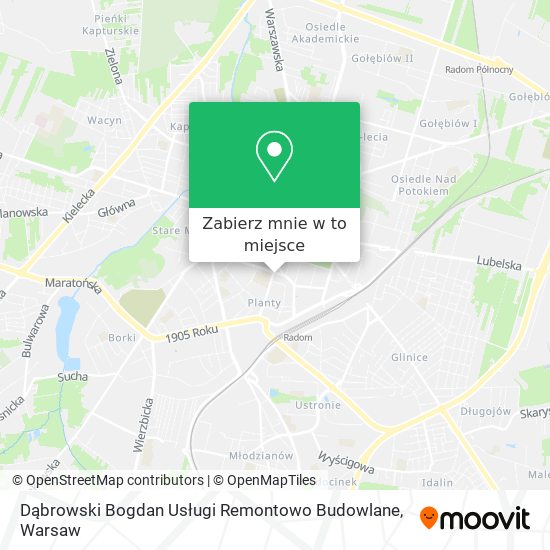 Mapa Dąbrowski Bogdan Usługi Remontowo Budowlane