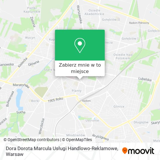 Mapa Dora Dorota Marcula Usługi Handlowo-Reklamowe