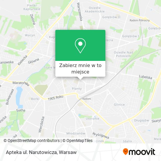 Mapa Apteka ul. Narutowicza